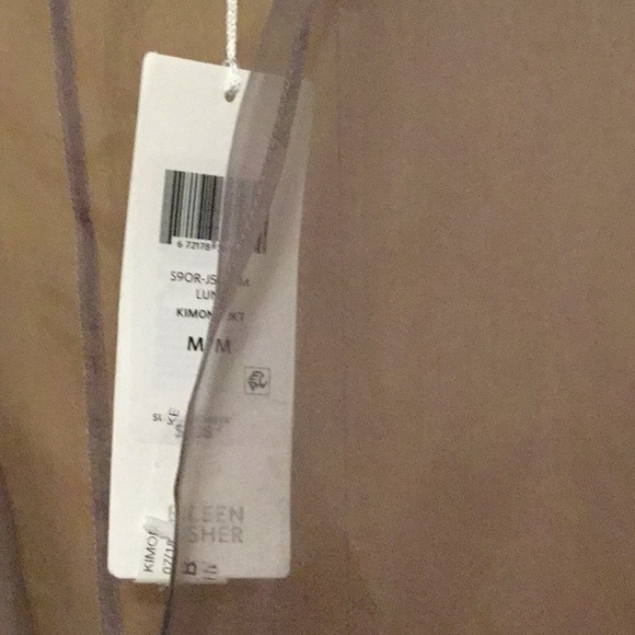 Eileen Fisher Sheer Silk Organza Open Jacket - Picture 5 of 10